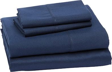 Navy Blue King Size Microfiber Sheet Set cover