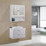 White Double Mirror Bathroom Wall Cabinet alternate 2
