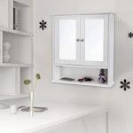 White Double Mirror Bathroom Wall Cabinet alternate 4