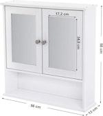 White Double Mirror Bathroom Wall Cabinet alternate 6