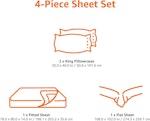 King Size Microfiber Sheet Set, 36cm Deep Pockets alternate 5