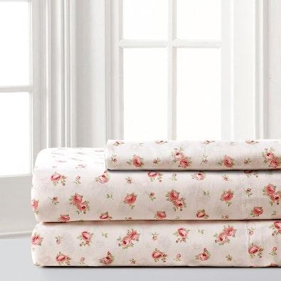 Modern Threads Microfiber Rose Print Sheet Set cover