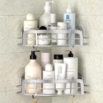 2-Pack Corner Shower Caddy with Hooks thumbnail