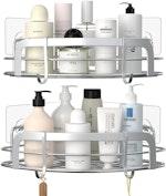 2-Pack Corner Shower Caddy with Hooks alternate 1
