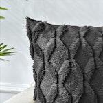 2-Pack Boho Throw Pillow Covers 45x45cm - Black alternate 2