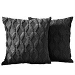 2-Pack Boho Throw Pillow Covers 45x45cm - Black alternate 6