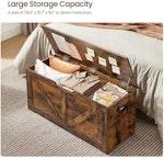Rustic Toy Chest with Safety Hinges & Bench alternate 2