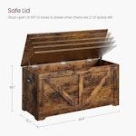 Rustic Toy Chest with Safety Hinges & Bench alternate 5