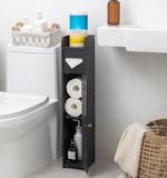 Toilet Paper Roll Holder, Black, 80cm alternate 3