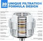 20-Stage Showerhead Filter - Hard Water, Chrome alternate 2