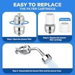 20-Stage Showerhead Filter - Hard Water, Chrome alternate 5