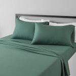 Emerald Green Queen Microfiber Bed Sheet Set alternate 6