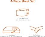 King Size Microfiber Bed Sheet Set - Dark Gray alternate 5