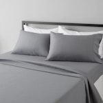 King Size Microfiber Bed Sheet Set - Dark Gray alternate 6