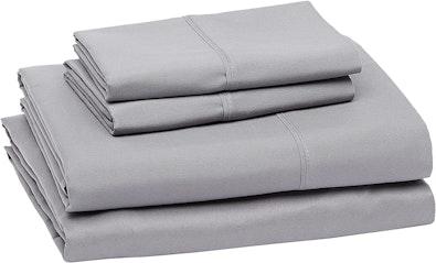 King Size Microfiber Bed Sheet Set - Dark Gray cover