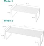 Expandable Cabinet Shelf Organizers, 23 cm (White) alternate 2