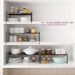 Expandable Cabinet Shelf Organizers, 23 cm (White) alternate 3