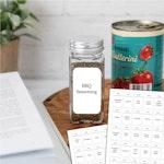 36 Pc Glass Spice Jars with Labels, 120ml Each alternate 5