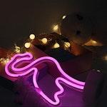 LED Flamingo Neon Sign - Pink, Battery Operated alternate 2