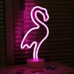 LED Flamingo Neon Sign - Pink, Battery Operated alternate 3