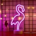 LED Flamingo Neon Sign - Pink, Battery Operated alternate 4