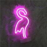 LED Flamingo Neon Sign - Pink, Battery Operated alternate 6