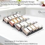 Black Acrylic 4-Tier Spice Drawer Organizer alternate 2