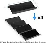 Black Acrylic 4-Tier Spice Drawer Organizer alternate 3