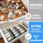 Black Acrylic 4-Tier Spice Drawer Organizer alternate 4