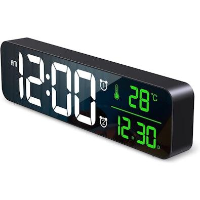 Large LED Digital Mirror Wall Clock cover