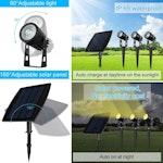 3-Pack LED Solar Spotlights - Outdoor, Waterproof alternate 2