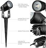3-Pack LED Solar Spotlights - Outdoor, Waterproof alternate 5