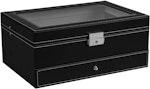 12-Slot Lockable Watch & Jewelry Box - PU Leather alternate 2