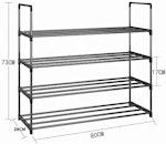 4-Tier Stainless Steel Shoe Rack for 20 Pairs thumbnail
