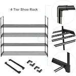 4-Tier Stainless Steel Shoe Rack for 20 Pairs alternate 1
