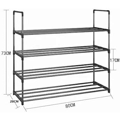 4-Tier Stainless Steel Shoe Rack for 20 Pairs cover