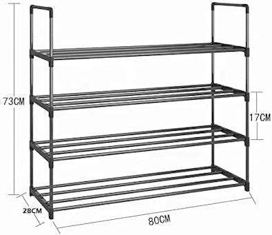 4-Tier Stainless Steel Shoe Rack for 20 Pairs cover