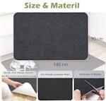 90x140cm Chair Mat for Rolling Chairs, Black alternate 2