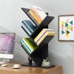 5-Tier Tree Bookshelf Storage Rack (Black) alternate 1