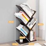 5-Tier Tree Bookshelf Storage Rack (Black) alternate 2