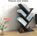 5-Tier Tree Bookshelf Storage Rack (Black) alternate 6
