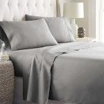 2000TC Ultra-Soft Super King Sheet Set, Gray alternate 5