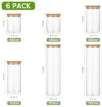6 Pack Glass Storage Jars with Bamboo Lids alternate 2