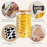 6 Pack Glass Storage Jars with Bamboo Lids alternate 3