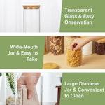 6 Pack Glass Storage Jars with Bamboo Lids alternate 4