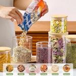 6 Pack Glass Storage Jars with Bamboo Lids alternate 5