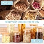 6 Pack Glass Storage Jars with Bamboo Lids alternate 7