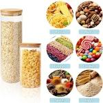 6 Pack Glass Storage Jars with Bamboo Lids alternate 8