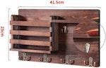 Rustic Wood Wall Mounted Key and Mail Holder alternate 5