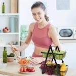 2-Tier Fruit Basket Stand for Kitchen Countertop alternate 1